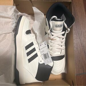 adidas Break Start Mid Womens Basketball Lifestyle Shoes, Cream White Sz 9